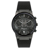 Ferragamo Men’s Swiss Made Quartz Black Silicone Strap Black Dial 41mm Watch SFME00621